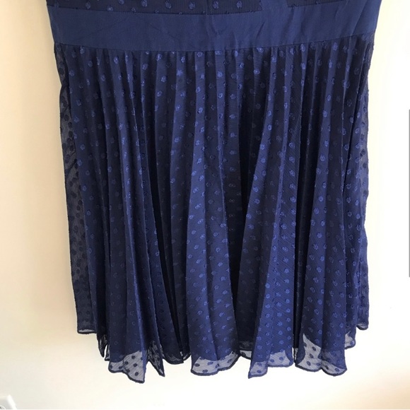 Reiss Melia Fit and Flare Navy Dot Dress - Picture 6 of 6